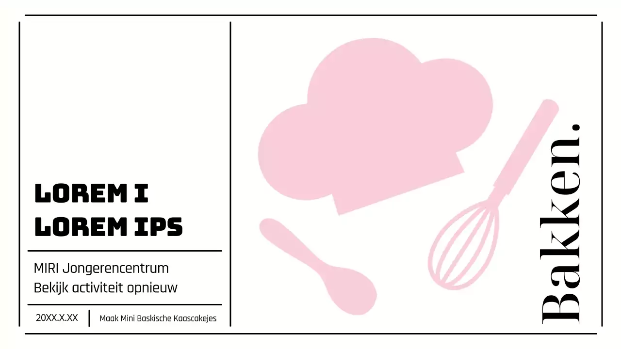 Presentatie van een mooie roze activiteit in een jeugdcentrum