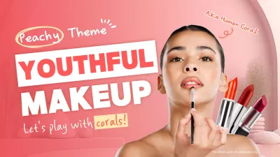 Coral Trendy Makeup Promotion YouTube Thumbnail
