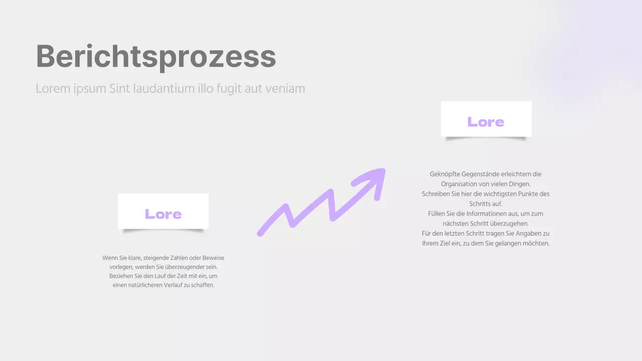 Ein einfacher Bericht in Mauve und Grau