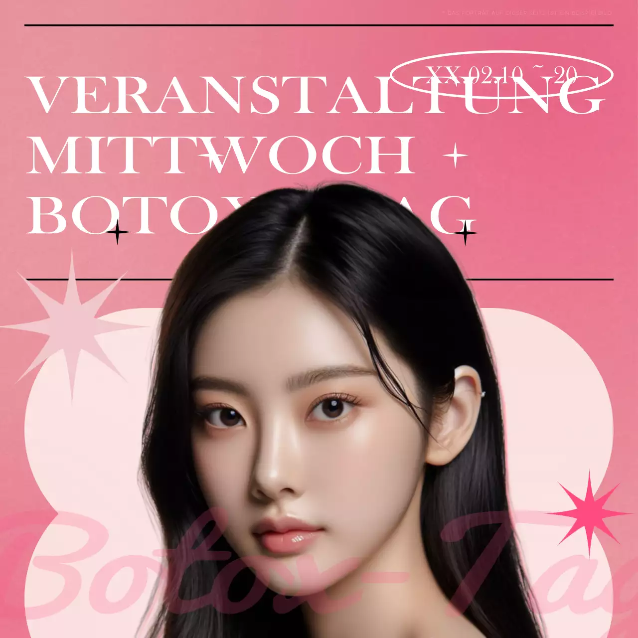 Förderung klassischer Botox-Filler in Pink und Hot Pink