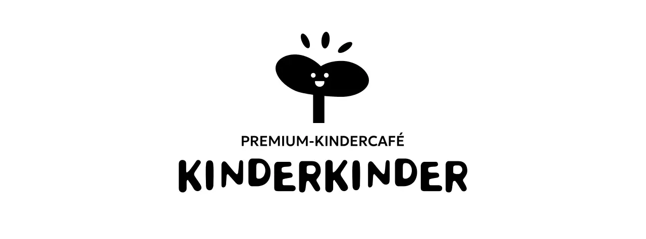 Kinder Cafe Design mit lächelnden Knospe Symbol