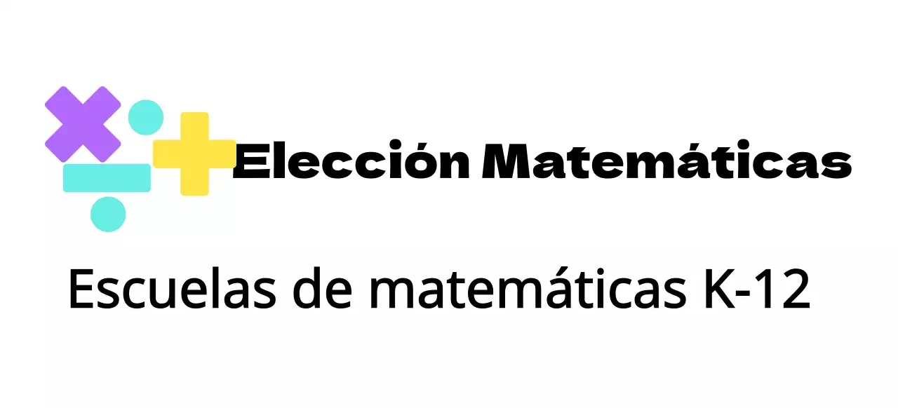 Concepto de logotipo de escuela de matemáticas con símbolo matemático multicolor