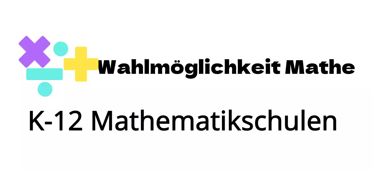 Mathe-Schule mit mehrfarbigem Mathe-Symbol Logo-Konzept