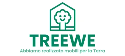Design a colori per l'azienda di arredamento con logo del marchio che raffigura un albero in una casa