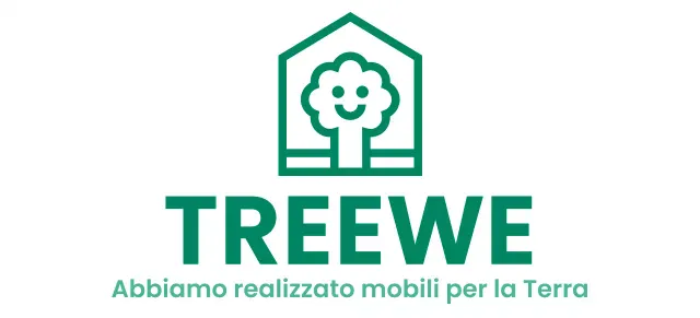 Design a colori per l'azienda di arredamento con logo del marchio che raffigura un albero in una casa
