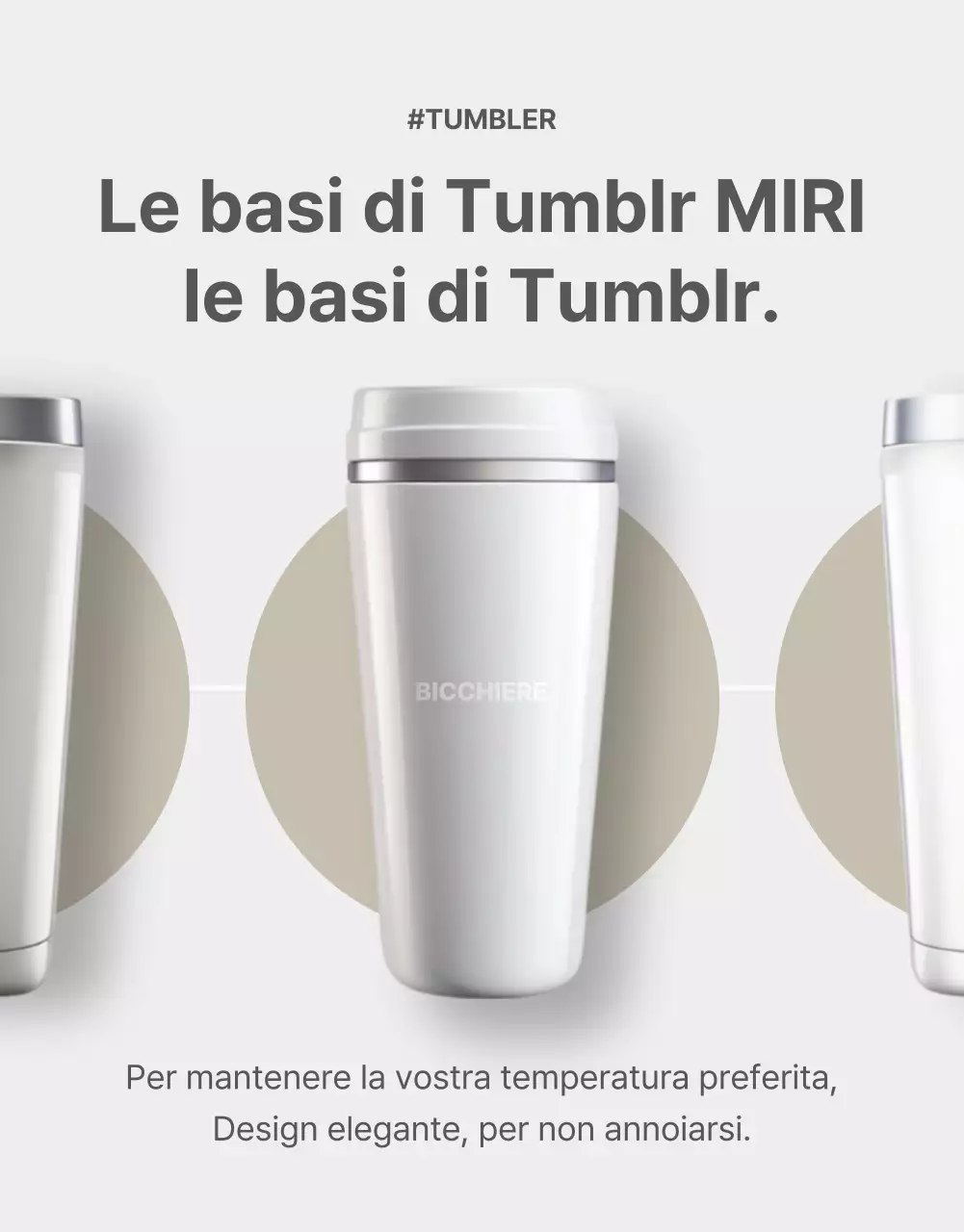 Promuovere un tumblr semplice in grigio e beige