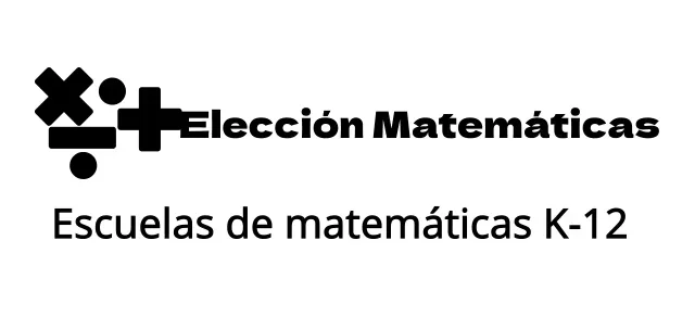 Concepto de logotipo de escuela de matemáticas con símbolo matemático