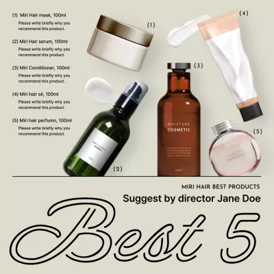 Beige Modern Hair Promotion Social Media Post