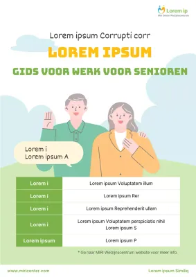 Eenvoudige geel met groene vacature voor senioren