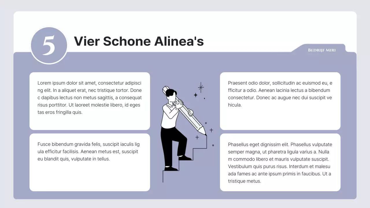 Eenvoudige tekst in mauve en grijs, met veel ruimte om te schrijven