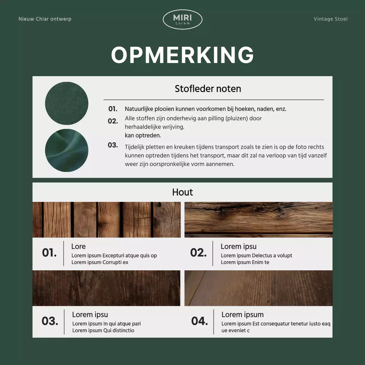 Merk een eenvoudige stoel in grijs en groen