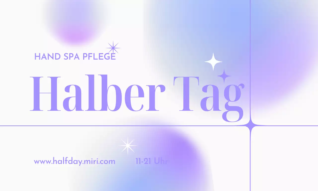 Eindrucksvolles Design mit bunten Farbverläufen und großen Titeln