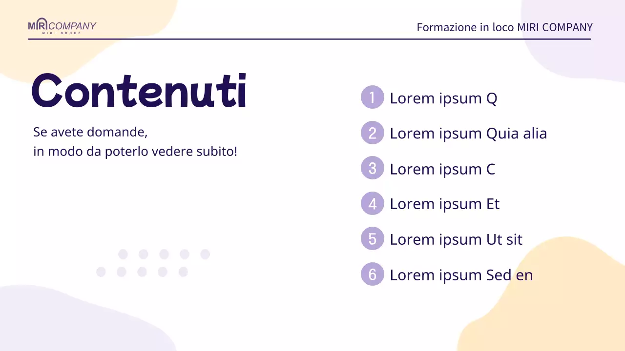 Una semplice guida alla formazione delle risorse umane in color malva e arancio