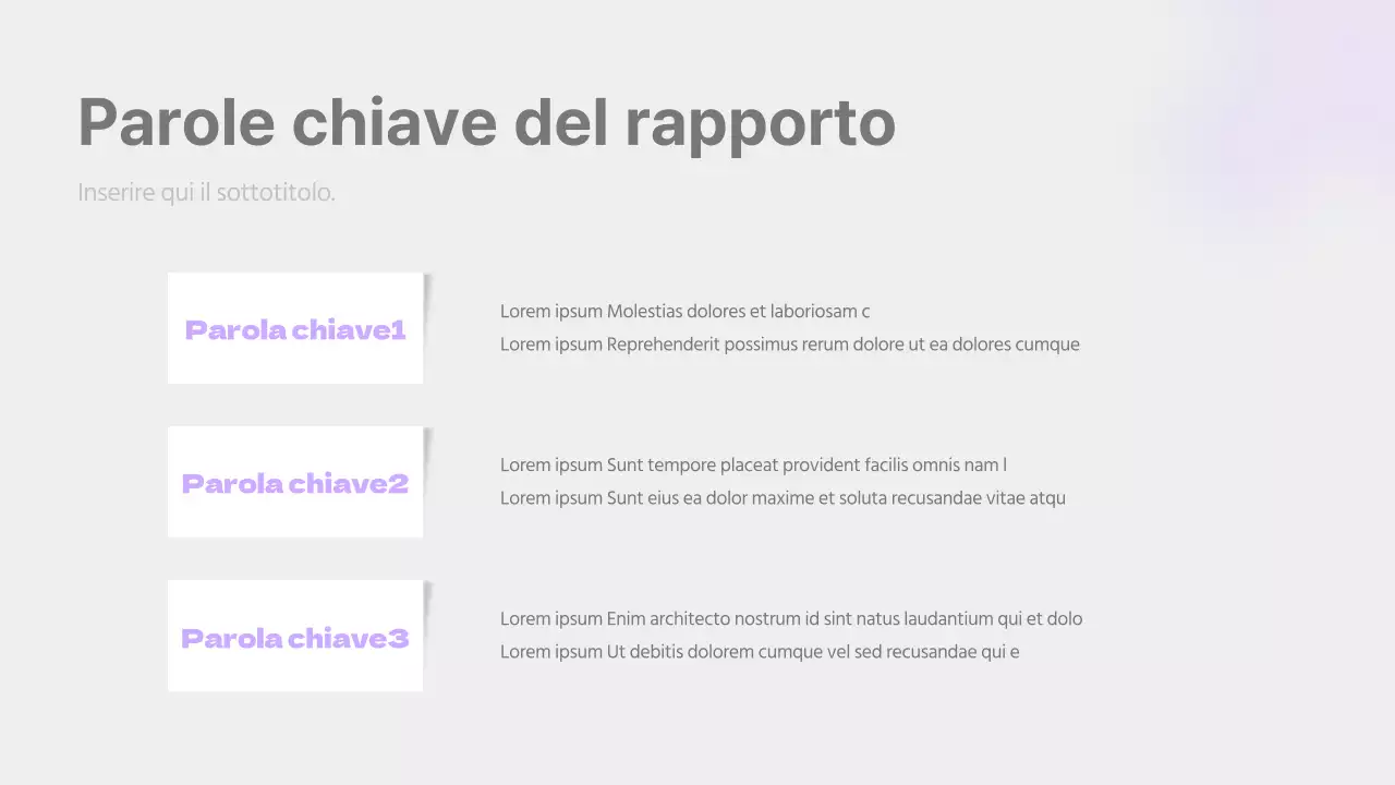 Una relazione semplice in malva e grigio