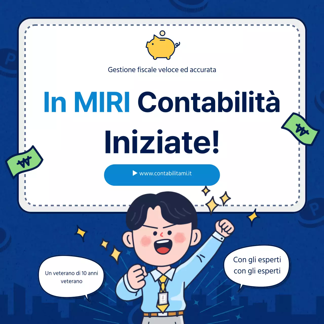 Semplice contabilità di fine anno in blu chiaro e blu navy