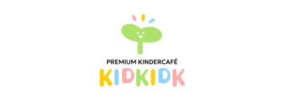 Kleurontwerp kindercafé met lachend knoppictogram