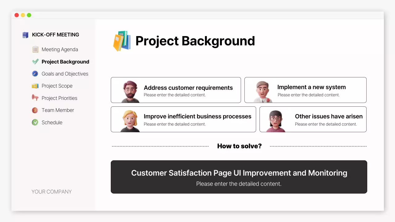 화이트 미니멀 킥오프 프레젠테이션