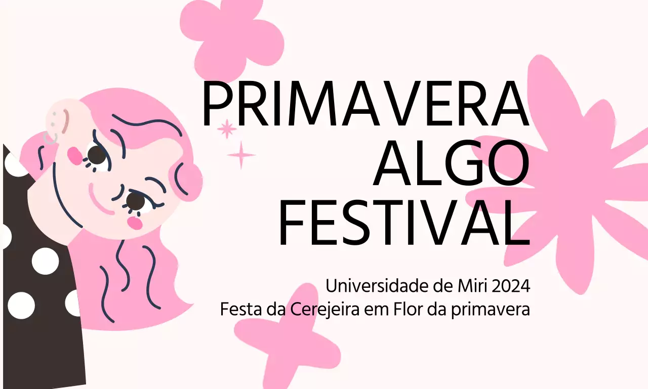 Desenho promocional com adoráveis ilustrações cor-de-rosa