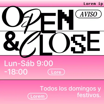 Anunciamos los horarios de apertura de las tiendas de moda Pink