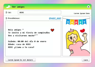 Invitación de feliz cumpleaños en chartreuse y rosa para una botella de vino
