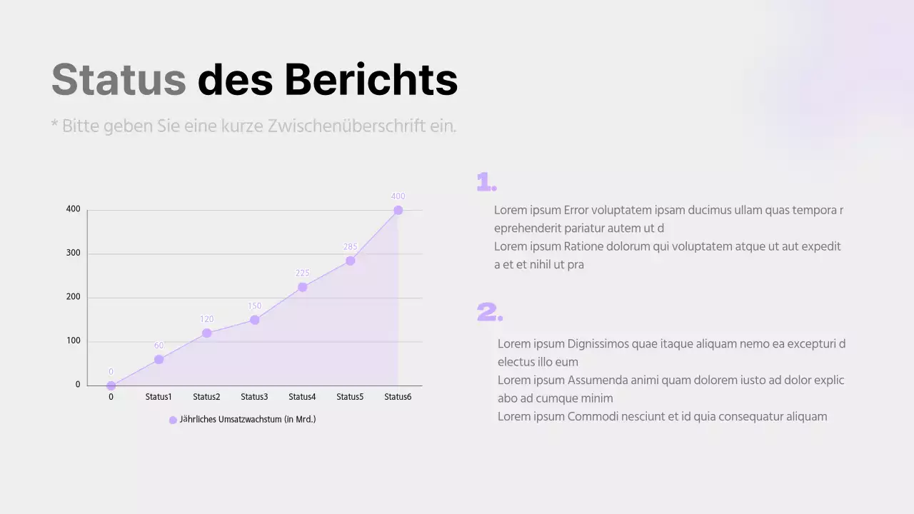 Ein einfacher Bericht in Mauve und Grau