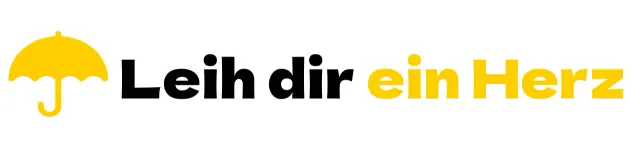 Farbgestaltung für Vermietungsdienstleistungen mit einem Regenschirm-Symbol