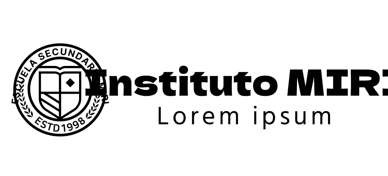 Logotipo del instituto en forma de círculo símbolo de educación