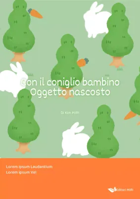 Simpatica copertina di libro per bambini in verde e arancione
