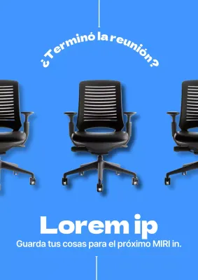 Anunciamos una campaña kitsch de cultura de empresa con fondo azul claro