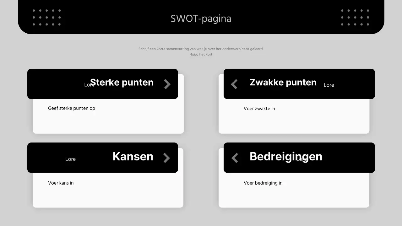 Een modern zakelijk voorstel in zwart-wit