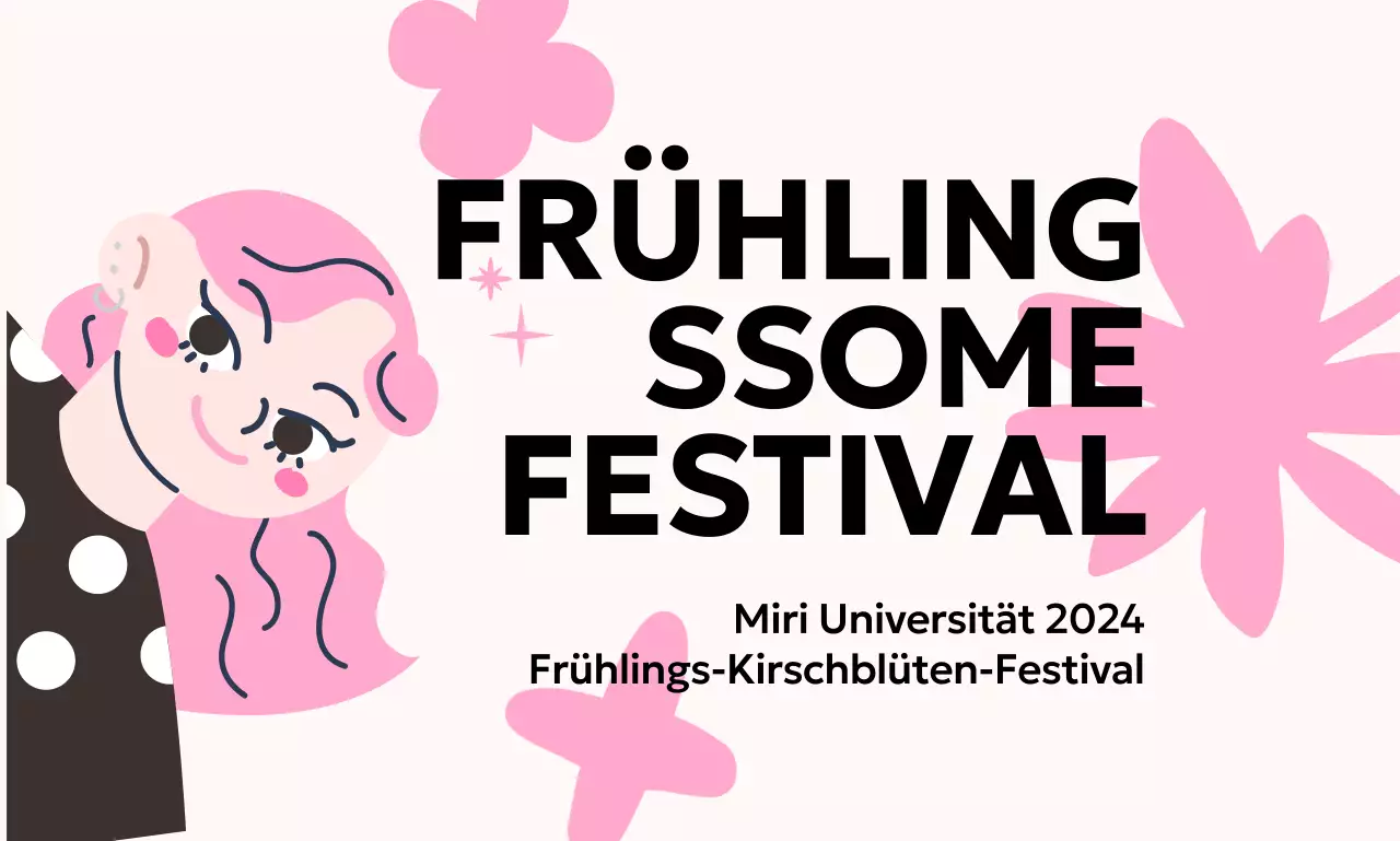 Werbedesign mit bezaubernden rosa Illustrationen