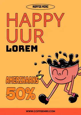 Promoot een oranje, kitscherig café-evenement