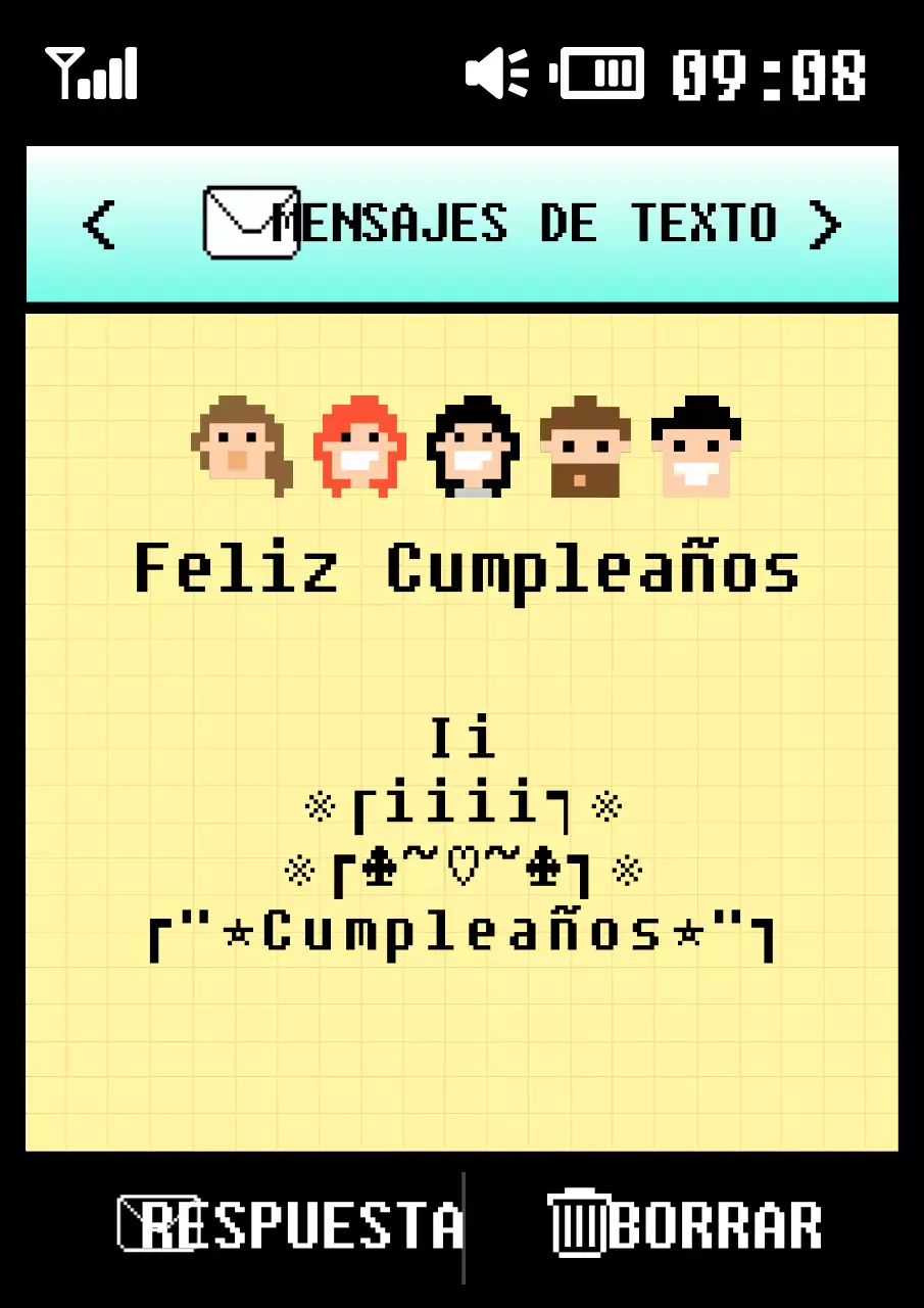 Invitación de fiesta de cumpleaños retro en amarillo y menta