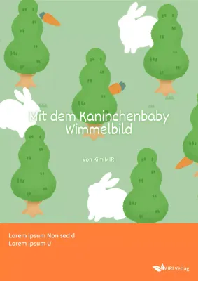 Niedliches Kinderbuchcover in Grün und Orange