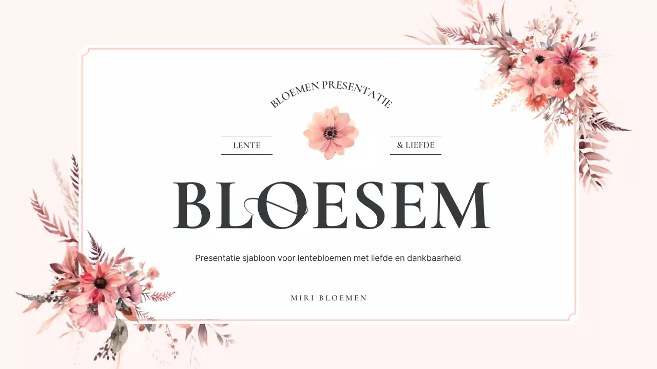 Luxe aquarel bloemen achtergrond voorstel in roze en ivoor