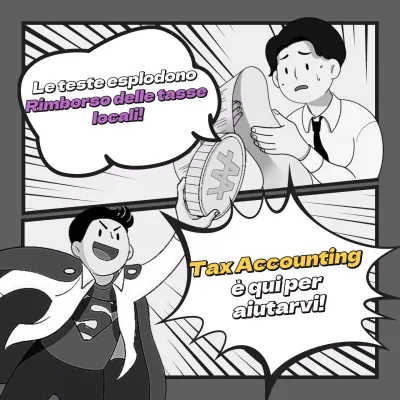 Enfasi sul viola e sul giallo per promuovere la contabilità fiscale