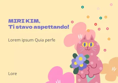 Una graziosa guida di benvenuto al lavoro color avorio e rosa