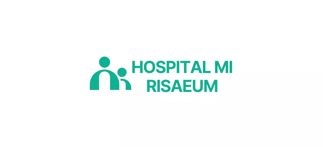 Logotipo de hospital ilustrado y sencillo