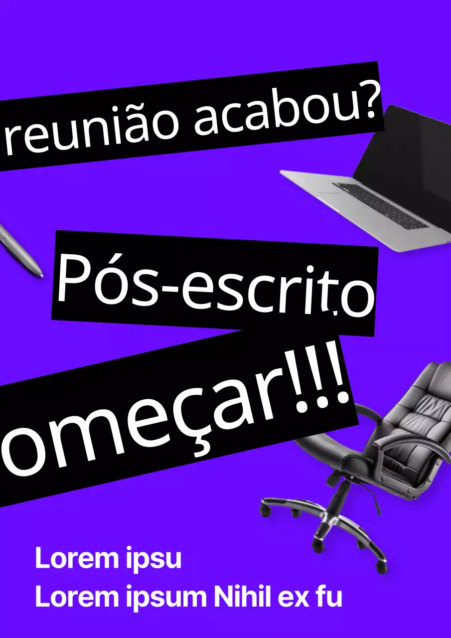 Anúncio de uma campanha de cultura de empresa com um pano de fundo roxo