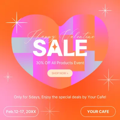 Orange Trendy Sale Promotion Social Media Post