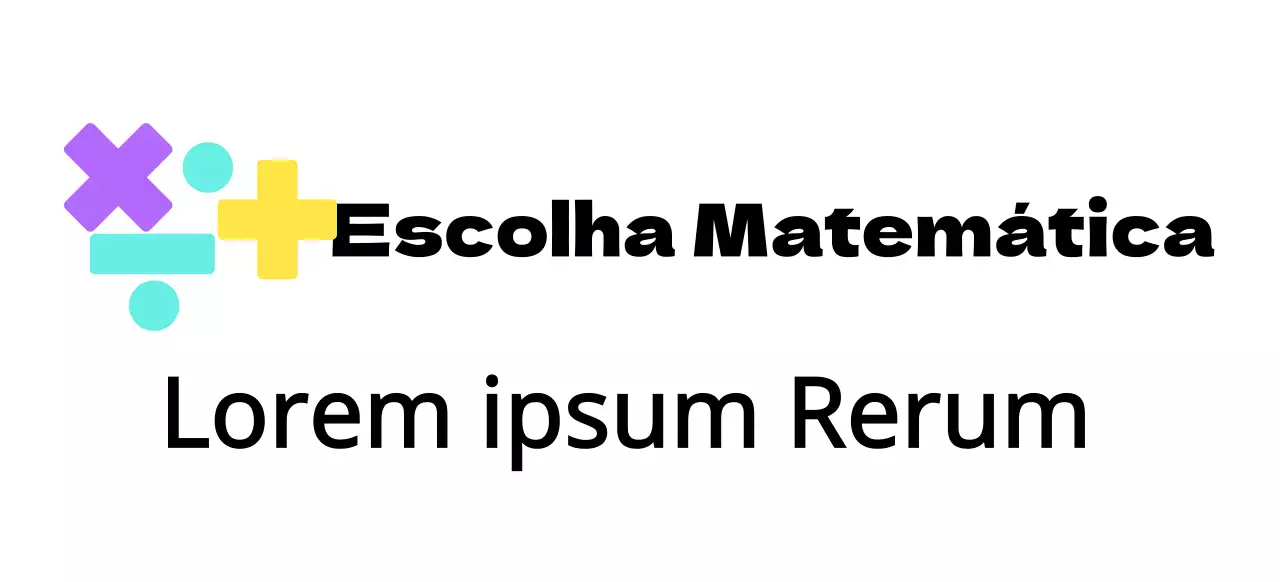 Conceito de logótipo de escola de matemática com símbolo de matemática multicolorido