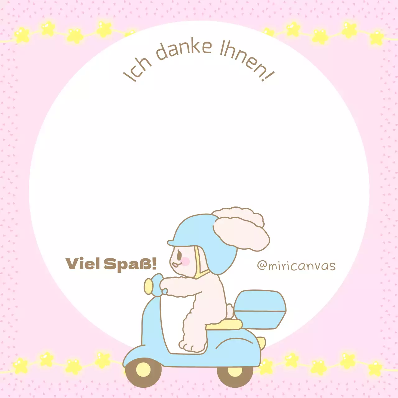 Niedlicher Hasen-Lieferschein in Rosa und Hellblau