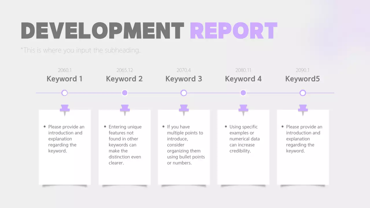 A simple report in mauve and gray