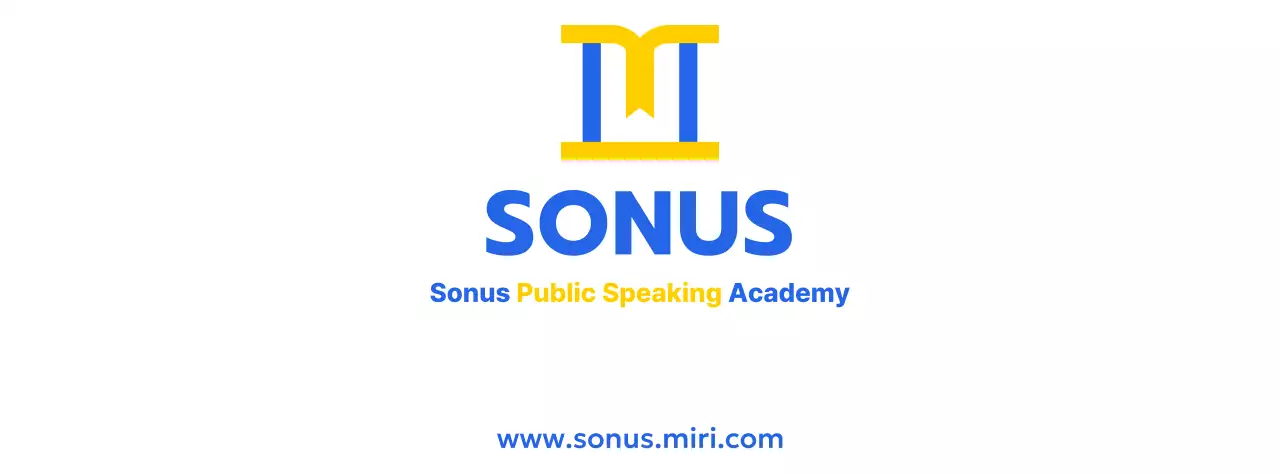 Speech school color design with icon depicting a podium