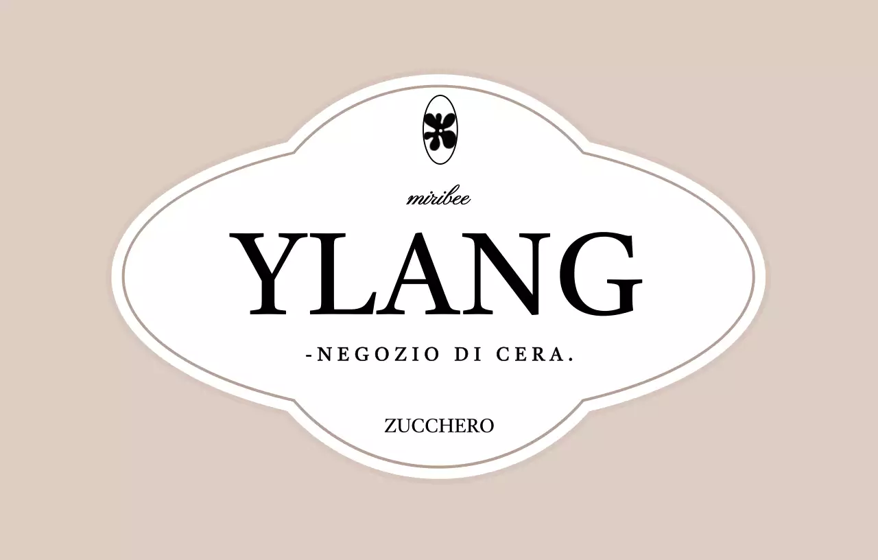 Negozio di cerette con una lussuosa cornice tipografica in beige