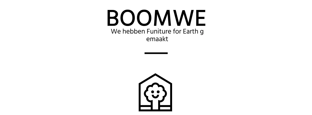 Kleurontwerp voor meubels met merklogo met een boom in een huis