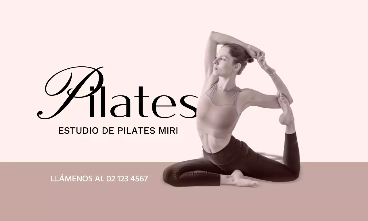Promocionar Pilates con un concepto tipográfico rosa