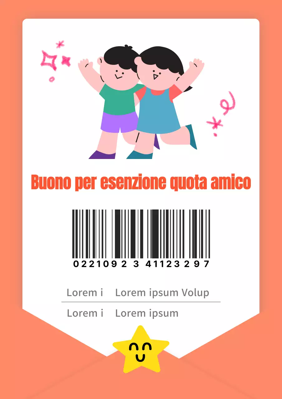 Un piccolo e grazioso buono arancione per la segnalazione di un amico