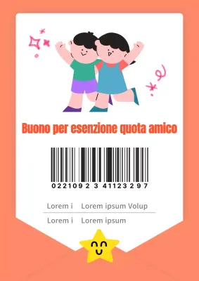 Un piccolo e grazioso buono arancione per la segnalazione di un amico