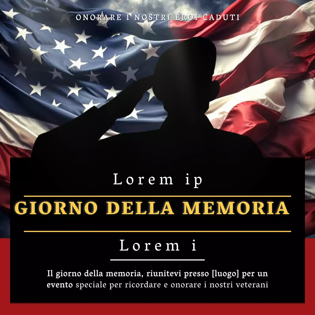 Pubblicità del tradizionale tributo rosso e blu al Giorno della Memoria